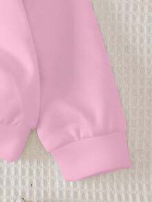 THE POWERPUFF GIRLS X SHEIN 女婴休闲可爱卡通字母图案套头衫，春秋季