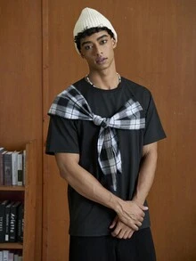 TOKVUE Men T-Shirts Men Clothes Tee Men Clothing Men T Shirts Streetwear Men T Shirts Japanese Tshirt Men - Black - View 5