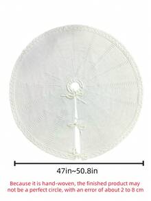 SHEIN 1 件圣诞树裙 24/36/48 英寸奢华复古勃艮第针织圣诞树裙 - 柔软、坚固的地板垫优雅的户外农舍魅力 - 非常适合家庭节日装饰和节日气氛最佳家居装饰圣诞装饰房间装饰 - 彩色 - 查看 7