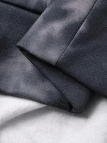 FRIFUL Áo nỉ hở vai in chữ cỡ lớn dành cho nữ, áo chui đầu thường ngày cho mùa thu - Xám - Xem 8