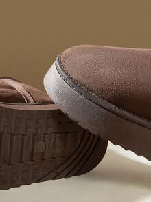 CUCCOO EASI Women's Winter Thick Sole Warm Classic Snow Boots For Christmas - Coffee Brown - View 4