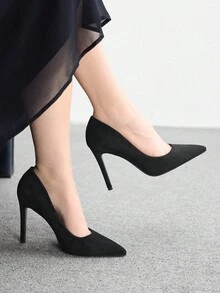 CUCCOO BIZCHIC New Versatile Pointed Toe High Heel Dress Shoes For Women - Black - View 3
