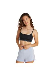 Calvin Klein Women's Sports Bra Without Padding - Black - View 2