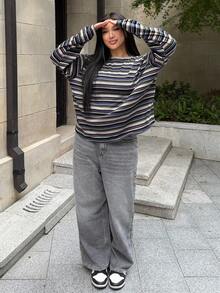 Dazy Plus Plus Size T-Shirts - Grey - View 5