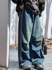 DAZY 青少年女孩休闲牛仔裤 - 藍色 - 查看 4