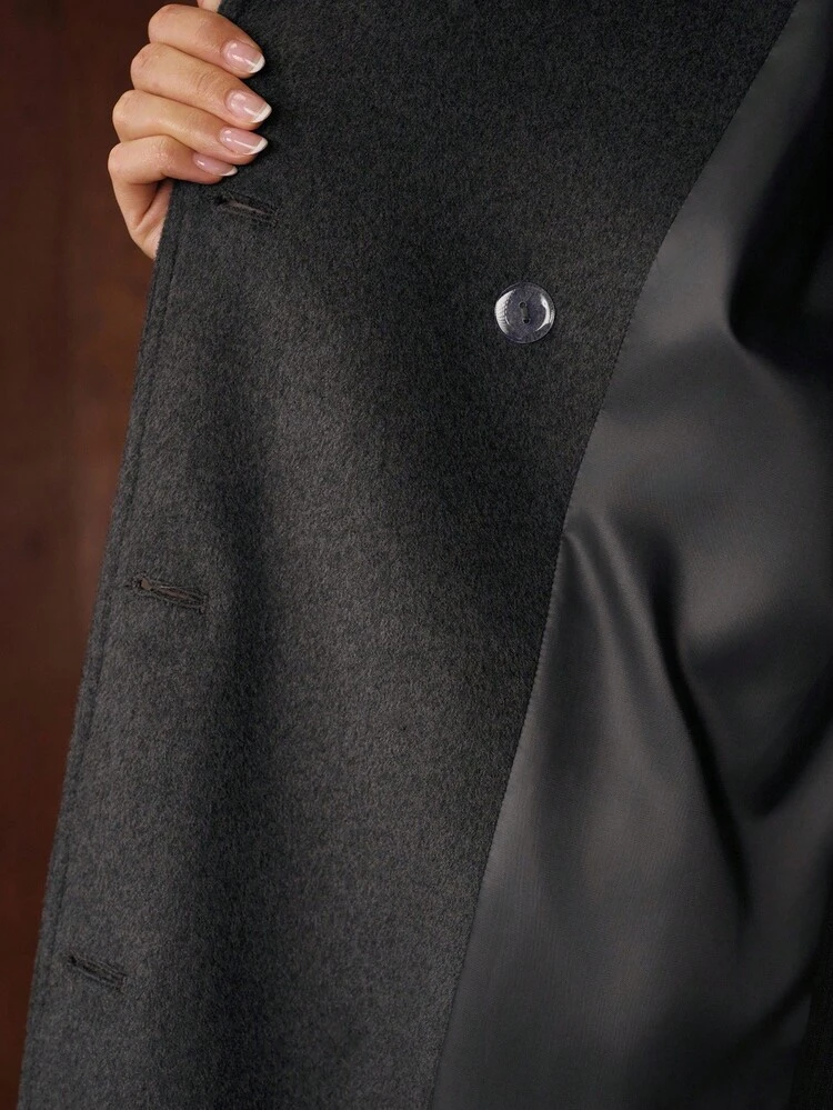 WOLL DOPPELREIHIGER MANTEL, HERBST WINTER