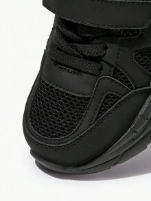 JNSQ 1 双时尚休闲轻便百搭舒适软底系带透气网眼运动鞋，黑色厚底运动鞋适合所有季节，返校