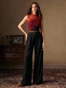 Anewsta New Elegant High-End Fitted Sleeveless Tank Top - Multicolor - View 7