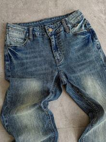 Attitoon Damen Jeans mit Taschen und Glockenform, vielseitig einsetzbar