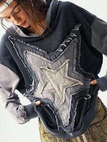 Bohemela 女士休闲纯色针织连帽长袖宽松水洗运动衫秋冬女装 - 彩色 - 查看 9