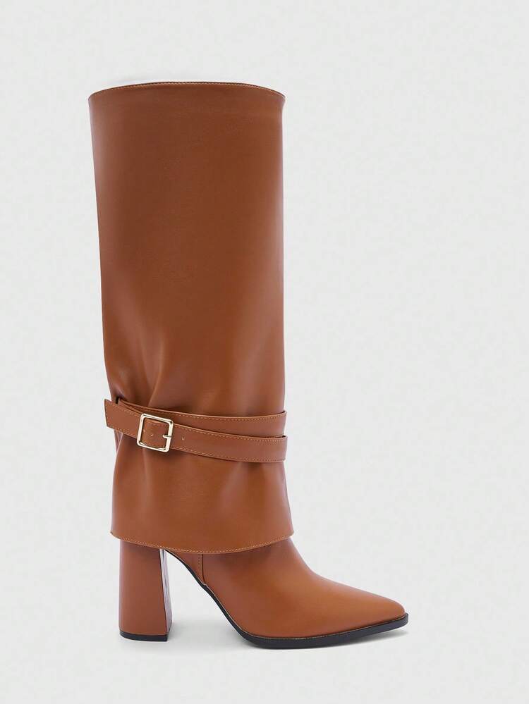 CUCCOO BIZCHIC Women's Fashion Pointed Toe High Heel Boots