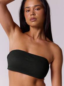 Musera Sport 抹胸运动文胸 无缝运动服 普拉提 健身房 沙漠跑者健身 - 黑色 - 查看 2