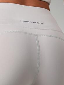 MISSGUIDED Mallas deportivas de cintura alta con ajuste de compresión - Gris - Ver 5