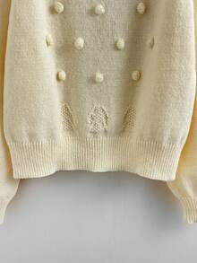 GlowEve Weicher, locker sitzender, modischer und großzügiger Damen Pullover, Herbst/Winter - Aprikosenfarben - Übersicht 6