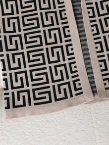 Sparklyn 2 件套 V 领提花针织开衫和高腰直筒裤套装，适合青少年 - 杏色 - 查看 8