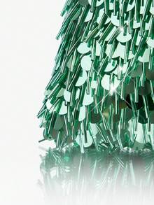 SHEIN SXY 女士手提包，晚宴包，时尚，优雅，简约，个性化，多功能，经典，垂直串珠，绿色，亮片，适合鸡尾酒会，派对，舞会，俱乐部，约会，生日，晚会，约会之夜，舞会 - 綠色 - 查看 6