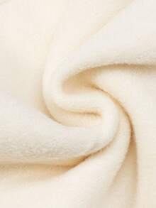 Franclia 女式大码优雅纯色大衣，秋冬 - 杏色 - 查看 7