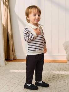 Cozy Pixies 1 双时尚百搭休闲百搭黑色柔软舒适可爱学院风绅士乐福鞋，婴儿平底鞋，秋冬 - 黑色 - 查看 3