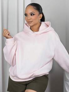 Melissa Matos Áo nỉ trùm đầu cỡ lớn tốt nghiệp, áo phông giáo viên nữ, trở lại trường mùa thu đông - Hồng - Xem 4