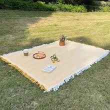 1pc Ins Style Picnic Blanket, Beach Blanket, Soft Foldable Outdoor Mat, Spring Summer Great For Camping & Party On Grass,Camping Picnic Cloth, Bohemian Carpet,Suitable For Outdoor And Home Use,Outdoor Picnic, Windproof Cloak, Table Cloth, Outdoor Decoration, Girlfriend Gift - Multicolor - View 27