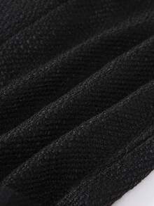 SHEIN Elladie kids 女婴优雅蝴蝶结 3D 花卉装饰无袖连衣裙，适合婚礼、派对、生日、度假、拍照、夏季 - 黑色 - 查看 5