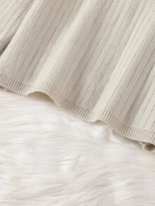 Franclia Elegant Rhinestone Embellished Knit Sweater For Women - Grey - View 4