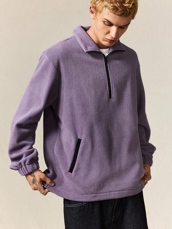 Street Life Herren Lässig Einfarbiger Pullover Sweatshirt, Herbst/Winter