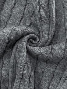 Chiquease Women's Heart Pattern Pocket Design Bohemian Minimalist Pullover Sweater, Autumn/Winter - Grey - View 8