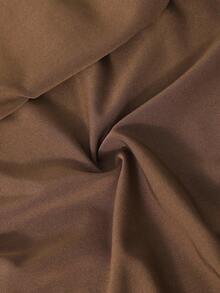 SHEIN Sparklyn Tween Girls European Style High Elasticity Crew Neck Long Sleeve Jumpsuit - Black - View 4