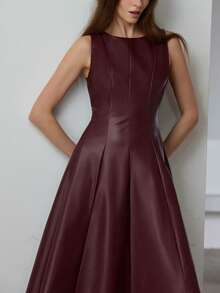 Aveloria Modichic Elegant & Stylish Sleeveless Dress With Waist Cinching Design, Flattering & Slimming