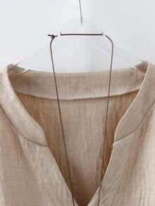 Linhara 2 pièces/Set Femmes grande taille Col V Décontracté Top Ample Polyvalent et Pantalon à Taille Élastique Jambe Large Ensemble vêtement d'intérieur, Printemps/Automne