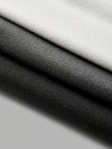 SHEIN BASICS 3件套纯色针织长袖修身高领迷你连衣裙（女款） - 彩色 - 查看 6
