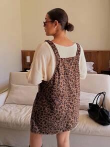 Dripcurv Plus Size Fall And Winter Christmas Women Dresses Adjustable Strap Casual Overall Plinth Clothes With Pockets Fall Skirts With Pockets New Years Women Outfit Holiday Outfit Holiday Party Dress Plus Dress - Multicolor - View 2