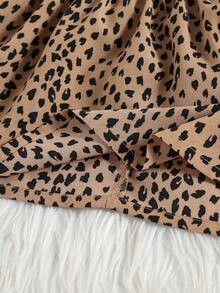 Emery Rose Kids Emery Rose Kids Váy chữ A tay bồng cổ tròn họa tiết hoa xinh xắn cho bé gái, mẫu mới thu đông, bé gái, mẹ, chị em gái và tôi mặc cùng nhau. Trở lại trường - Màu Khaki - Xem 5