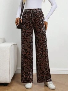 EMERY ROSE Quần ống đứng họa tiết da báo đi làm thời trang nữ - Nhiều màu - Xem 5