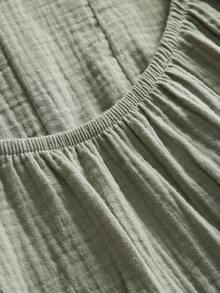 MUSERA 露背吊带深V细节超大露背长裙 春夏吊带裙 度假沙滩装 优雅罩衫 可爱性感度假 伊比沙岛 波西米亚风 婚礼宾客之夜 优雅约会之夜 秋冬夏装 - 綠色 - 查看 9