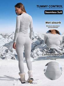 In My Nature Ropa interior térmica de base con absorción de humedad para mujer para esquiar