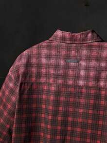 NEON BLANC 男士夏季时尚格子印花衬衫 - 紅色 - 查看 5