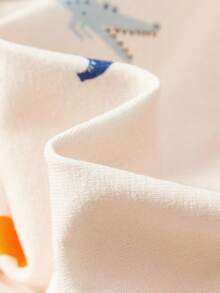 Cozy Pixies 2 Stücke Set für Babyjungen mit Cartoon Motiv, bestehend aus Langarm Top mit Rundhalsausschnitt und Latzhose