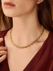 MOTF PREMIUM 18K镀金手工链条手链 - 金黃色 - 查看 4