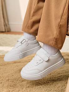 Cozy Pixies 1 Đôi giày thể thao đế mềm, nhẹ, thoải mái, thời trang, phù hợp cho mùa tựu trường, giày vải trắng cho bé - trắng - Xem 2