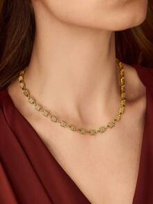 MOTF PREMIUM 18K镀金手工链条手链 - 金黃色 - 查看 5