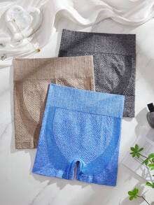 NudeFit 女士高腰三色组合休闲舒适内裤 - 彩色 - 查看 7