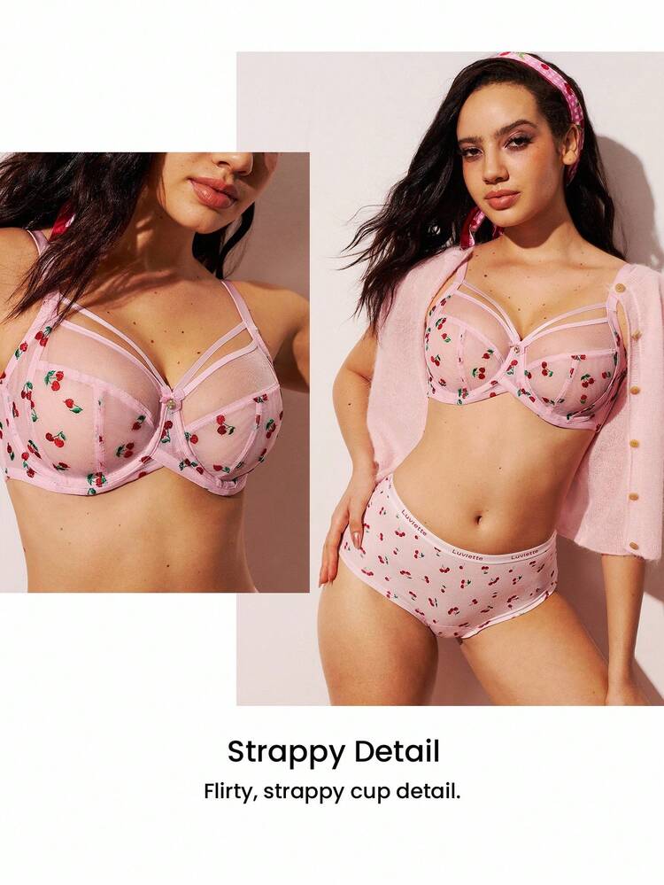 Unlined Full Coverage Side Support Mesh Bra