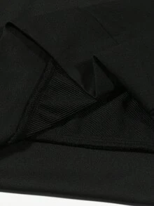 ROMWE MEN Goth 男士哥特式印花长袖连帽衫和宽松直筒裤套装 - 黑色 - 查看 7