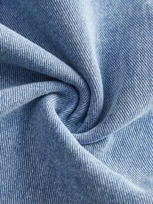 SHEIN Tall CURVE Jeans anchos y sueltos con efecto desgastado de moda casual para mujer de talla grande