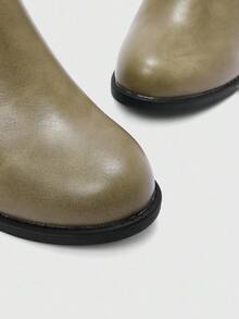 CUCCOO BIZCHIC Classic Retro Fashion Chunky High Heel Ankle Boots