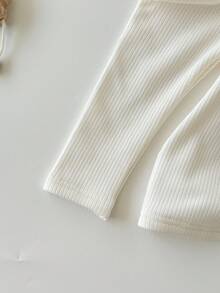 Cozy Pixies 女婴拼色蝴蝶结装饰荷叶边圆领长袖上衣 - 彩色 - 查看 3