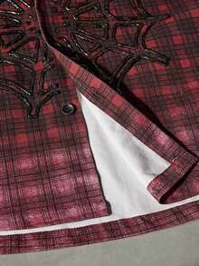 NEON BLANC 男士夏季时尚格子印花衬衫 - 紅色 - 查看 6