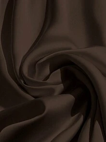 Franclia Women's Fashionable & Elegant Deep V-Neck Wide Leg Loose Solid Color Jumpsuit - Coffee Brown - View 5